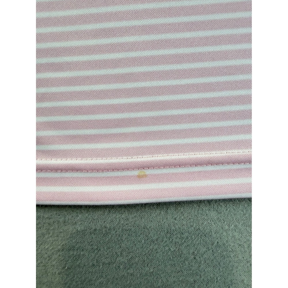 Jack Nicklaus Mens XL Pink White Striped STAYDRI Golf Polo Golden Bear - Picture 7 of 9